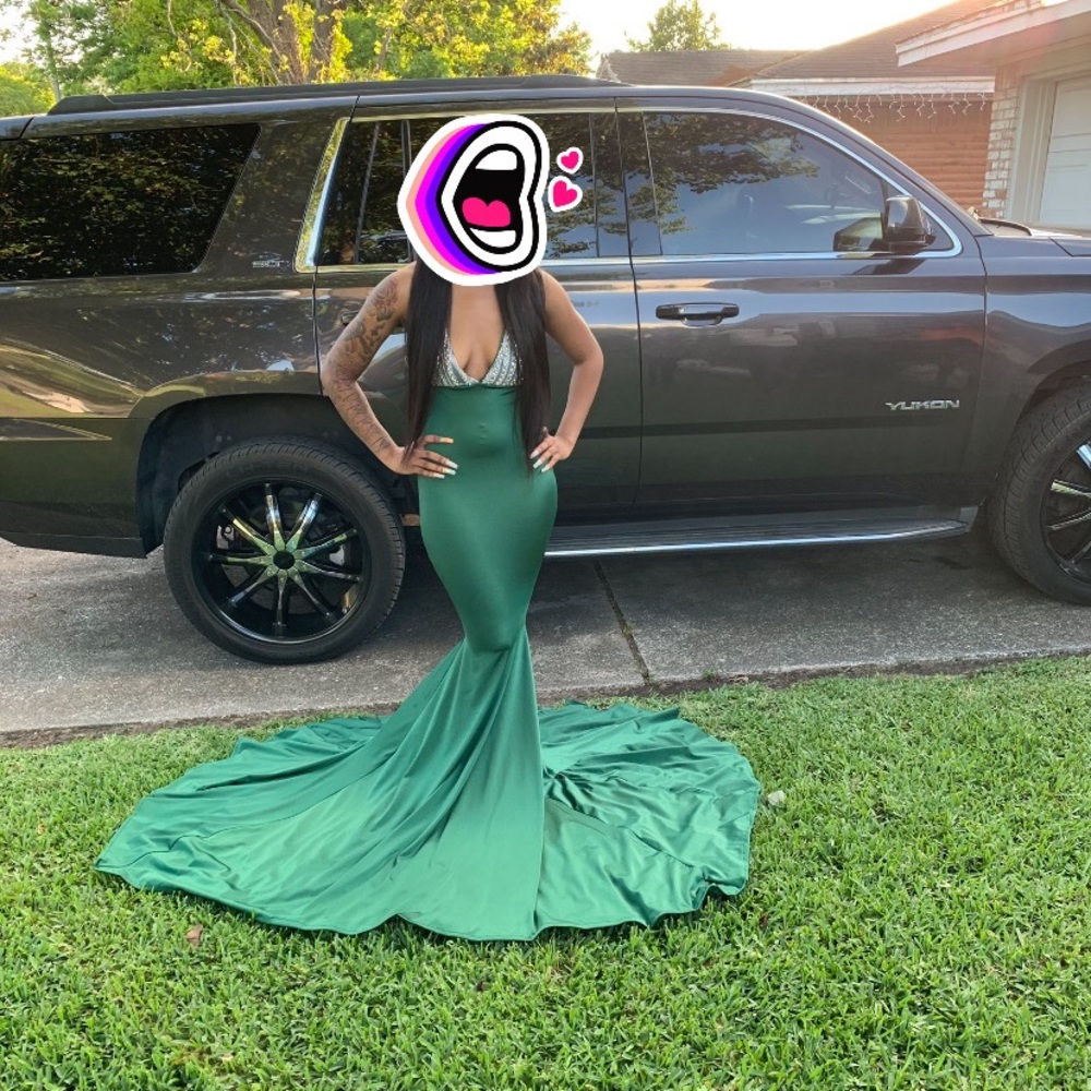 Hunter Green Prom Dress - Picture 1 of 3